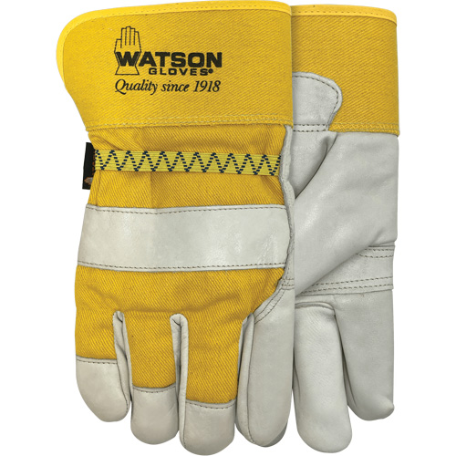 94003i Leather Combo Lined Gloves, Large, Grain Cowhide Palm, Fleece Inner Lining Brunswick Fyr & Safety