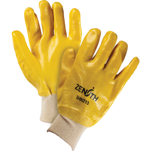 Gants &agrave; fini rugueux et r&eacute;sistants aux produits chimiques, Taille 9, 10" lo, PVC, Doublure en Interlock, 47-mil Brunswick Fyr & Safety