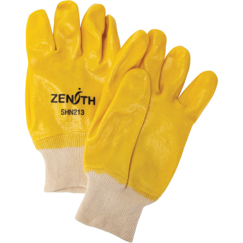 Gants &agrave; fini rugueux et r&eacute;sistants aux produits chimiques, Taille 9, 10" lo, PVC, Doublure en Interlock, 47-mil Brunswick Fyr & Safety