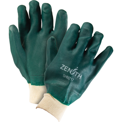 Gants verts &agrave; double enduit, 10" lo, PVC, Doublure en Jersey de coton, 70 mils Brunswick Fyr & Safety
