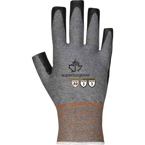 Ultra-Thin Open-Finger Gloves, Size 5, 21 Gauge, Nitrile Coated, TenActiv Shell, ASTM ANSI Level A9 Brunswick Fyr & Safety