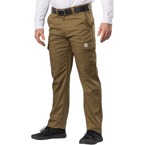 Pantalon cargo Big Flex, Poly-coton/Spandex, Vert olive militaire, Taille 46, Entrejambe 30 Brunswick Fyr & Safety