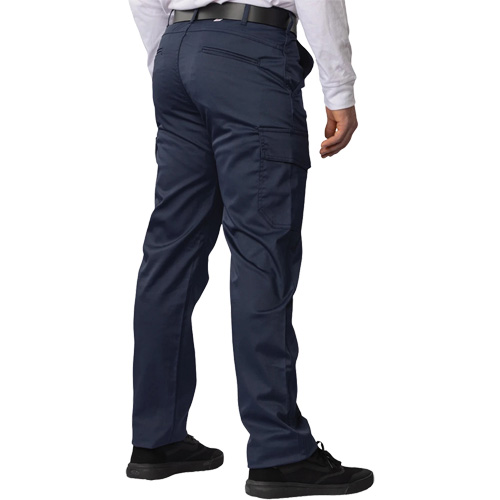 Big Flex Cargo Pants, Poly-Cotton/Spandex, Navy Blue, Size 60, 30 Inseam Brunswick Fyr & Safety