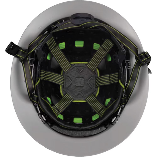 Casque Fibre Metal de style escalade avec bordure compl&egrave;te, R&eacute;pond aux normes CSA type 2, Suspension Rochet, Ventil&eacute; Brunswick Fyr & Safety
