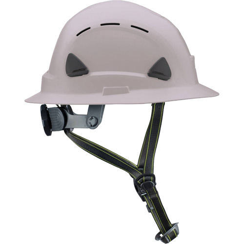 Casque Fibre Metal de style escalade avec bordure compl&egrave;te, R&eacute;pond aux normes CSA type 2, Suspension Rochet, Ventil&eacute; Brunswick Fyr & Safety