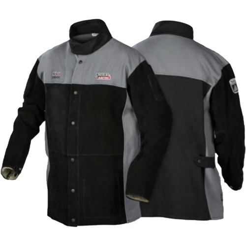 XVI Series Heavy-Duty FR Welding Jacket, Leather, Medium, Black Brunswick Fyr & Safety