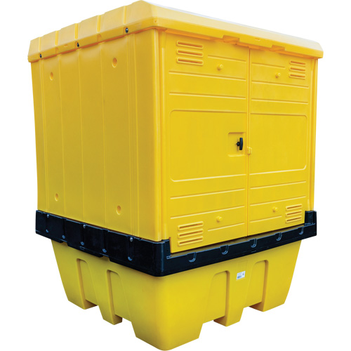 Hard Cover IBC Spill Pallet, 70" L x 70" W x 90" H, 1135 lbs. Load Capacity Brunswick Fyr & Safety