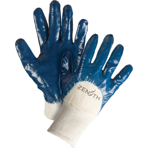 Gants &agrave; doublure interlock de poids moyen, 9/Grand, R&ecirc;vetement Nitrile, Enveloppe en Coton Brunswick Fyr & Safety