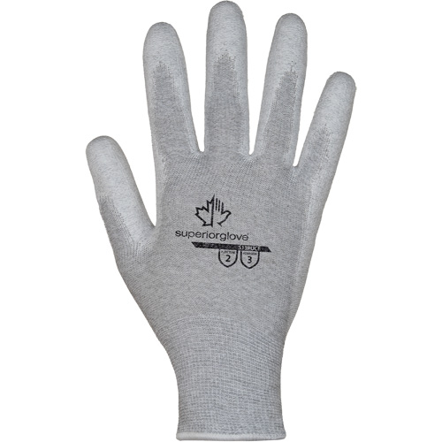 KnitActiv Electrostatic Dissipative Low-Linting White Gloves, 5, Polyurethane Coating, 13 Gauge, Nylon/Cotton Shell Brunswick Fyr & Safety