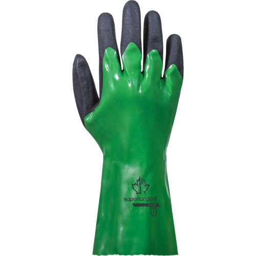 SolvStop Chemical-Resistant Gloves, Size 7, 12" L, PVC Brunswick Fyr & Safety