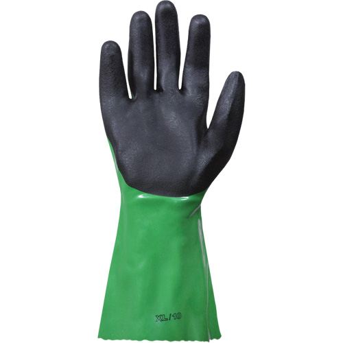 SolvStop Chemical-Resistant Gloves, Size 7, 12" L, PVC Brunswick Fyr & Safety
