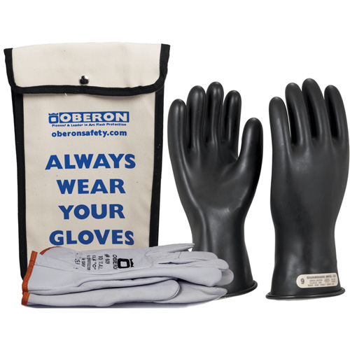 Class 00 Rubber Electrical Glove Kit, 8, 11" L, 20 cal/cm², NFPA 70E Brunswick Fyr & Safety