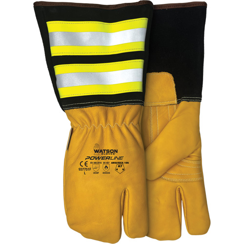 Powerline One-Finger Water-Resistant Mitt, Leather, Medium Brunswick Fyr & Safety