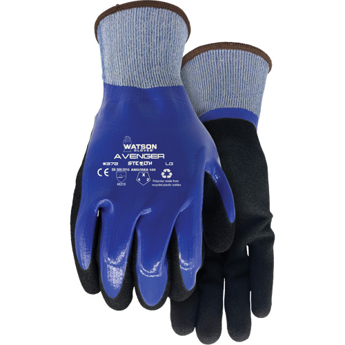 372 Stealth Avenger Gloves, Small, Nitrile Coating, 15 Gauge, RPET Shell Brunswick Fyr & Safety