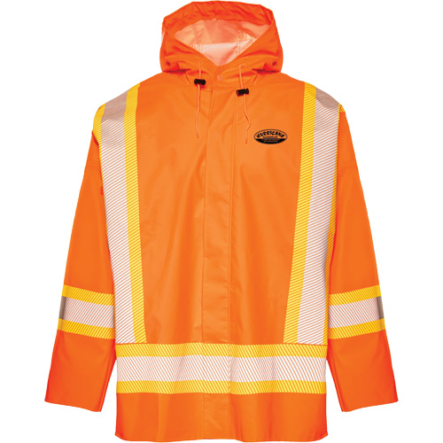 R804 Hurricane Rain Jacket, Small, High Visibility Orange Brunswick Fyr & Safety