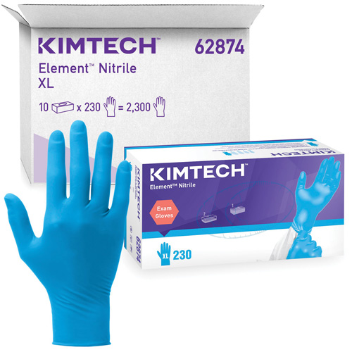 Kimtech Element Exam Gloves, X-Small, Nitrile, 3.2-mil, Powder-Free, Blue, Class 2 Brunswick Fyr & Safety