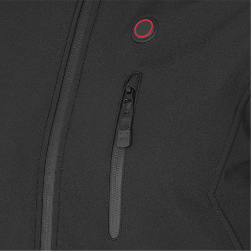 Heated Soft-Shell Jacket, Men's, Small, Black Brunswick Fyr & Safety