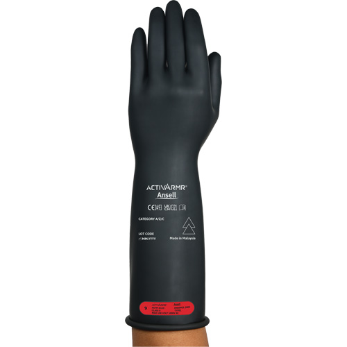 ActivArmr&reg; RIG R014BUL Ultra-Lightweight Electrical Insulated Gloves, ASTM Class 0, Size 9, 14" L Brunswick Fyr & Safety