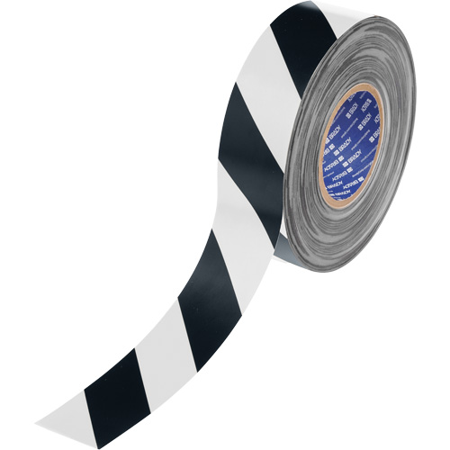ToughStripe&reg; Max Floor Marking Tape, 2" x 100', Polyester, Black and White Brunswick Fyr & Safety