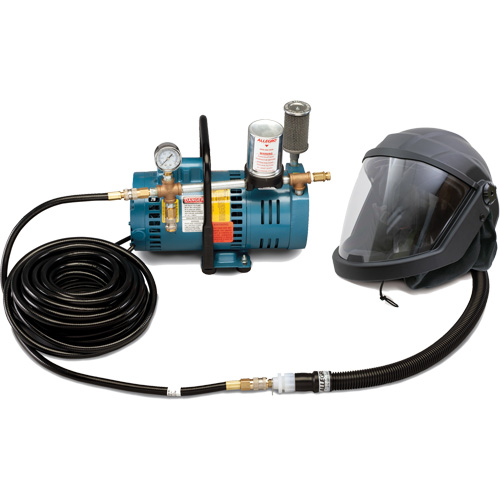 1-Worker DEFENDER Supplied Air Shield & Helmet System Brunswick Fyr & Safety