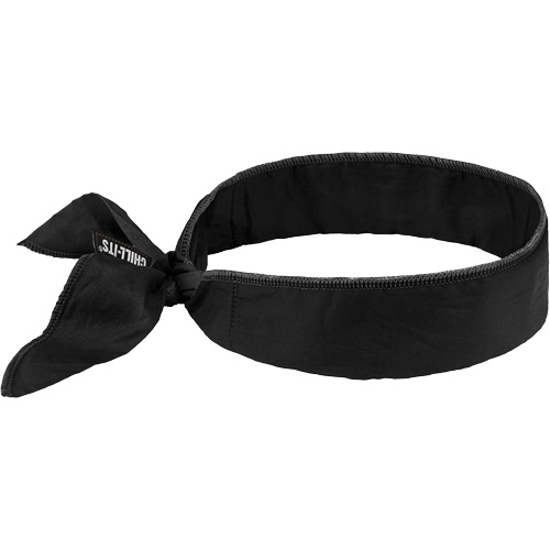 Bandeau de refroidissement Chill-Its 6702 avec polym&egrave;res int&eacute;gr&eacute;s et fermeture &agrave; nouer, Noir Brunswick Fyr & Safety