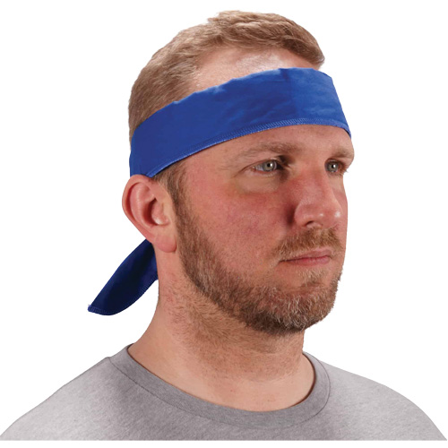 Bandeau de refroidissement Chill-Its 6702 avec polym&egrave;res int&eacute;gr&eacute;s et fermeture &agrave; nouer, Bleu Brunswick Fyr & Safety