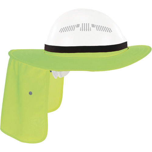 Chill-Its 6661 Universal Hard Hat Brim with Neck Shade, Hi-Vis Lime Brunswick Fyr & Safety