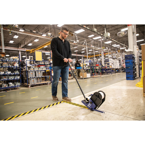 ToughStripe&reg; Max Floor Marking Tape, 2" x 100', Polyester, Black and Yellow Brunswick Fyr & Safety