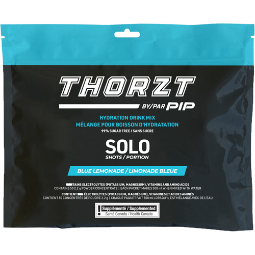 THORZT Sugar-Free Solo Shot Hydration Drink Mix, Single Serve, Blue Lemonade Brunswick Fyr & Safety