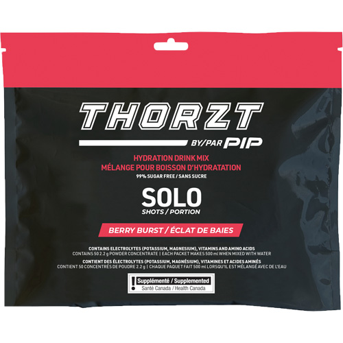 THORZT Sugar-Free Solo Shot Hydration Drink Mix, Single Serve, Berry Burst Brunswick Fyr & Safety