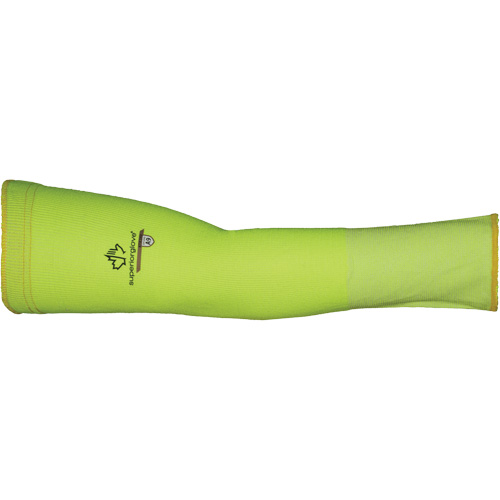 Max Cut Resistant Sleeves - Large, TenActiv, 12", ASTM ANSI Level A9, High Visibility Lime Brunswick Fyr & Safety