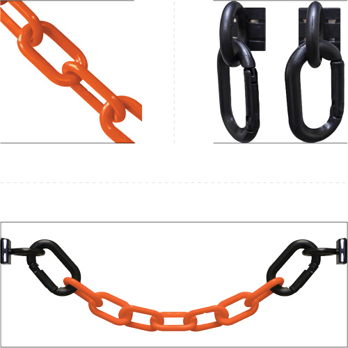 Magnetic Chain Barrier Warehouse Kit, Orange Brunswick Fyr & Safety