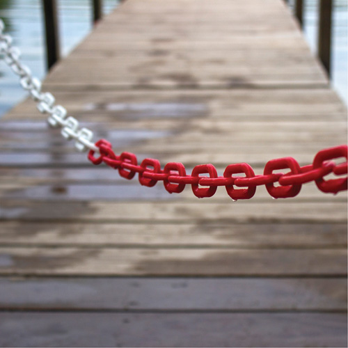 Chaîne de barri&egrave;re en plastique &agrave; deux couleurs, Vert/Blanc Brunswick Fyr & Safety