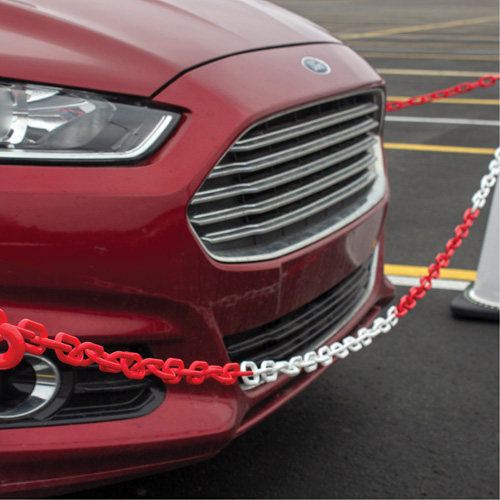 Chaîne de barri&egrave;re en plastique &agrave; deux couleurs, Vert/Blanc Brunswick Fyr & Safety