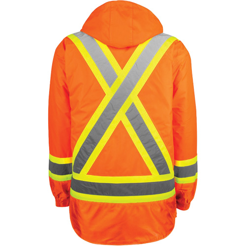 Manteau haute visibilit&eacute; 7-en-1, Polyester, Orange haute visibilit&eacute;, T-Grand Brunswick Fyr & Safety