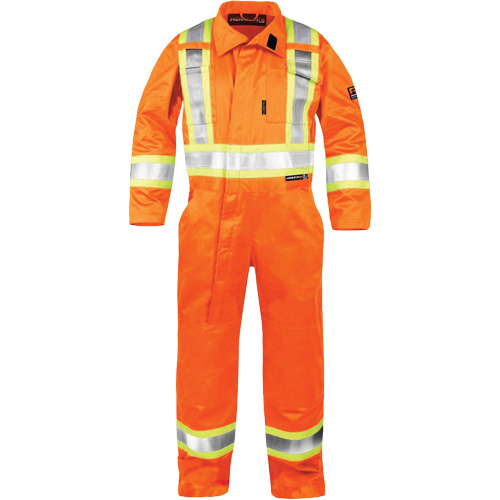 High-Visibility Fire-Resistant Coveralls, Size Medium, Orange Brunswick Fyr & Safety