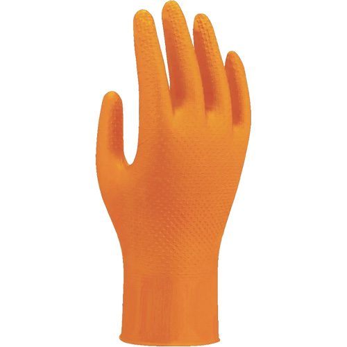 709HVO High-Visibility Disposable Gloves, 7/Small, Nitrile, 8-mil, Powder-Free, Orange Brunswick Fyr & Safety