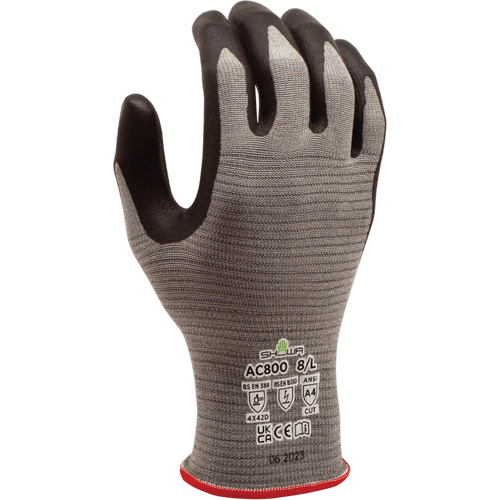Gants DURACoil Alpha AC800 ESD, Taille 2T-Grand/10, Calibre 18, Rev&ecirc;tement Nitrile micromousse, Enveloppe en PEHP, ASTM ANSI niveau A4/EN 388 niveau D Brunswick Fyr & Safety