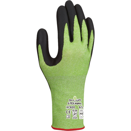 S-TEX Alpha XC820 Cut-Resistant Gloves, Size X-Large/9, 18 Gauge, Microfoam Nitrile Coated, Tungsten Shell, ASTM ANSI Level A6/EN 388 Level F Brunswick Fyr & Safety