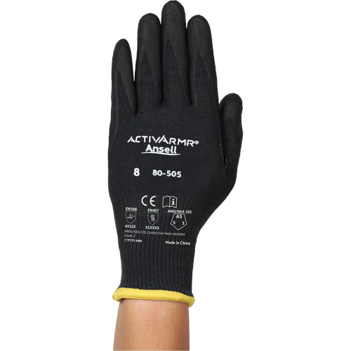 Gants r&eacute;sistants &agrave; la chaleur conductrice et &agrave; la coupe ActivArmr 80-505, Taille 11, Calibre 13, Rev&ecirc;tement Mousse de nitrile, Enveloppe en Kevlar/Intercept, ASTM ANSI niveau A5/EN 388 niveau E Brunswick Fyr & Safety