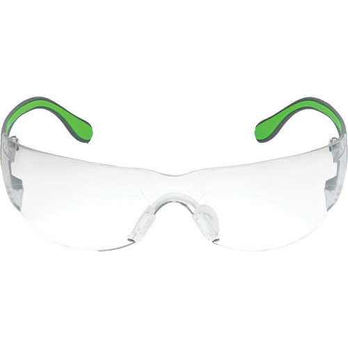 Adapt Lite Grey/Green Safety Glasses, Clear Lens, Anti-Fog/Anti-Scratch, ANSI Z87+/Meets/Exceeds CSA Z94.3 Brunswick Fyr & Safety