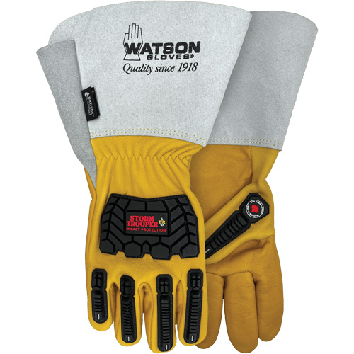 Storm Trooper Water-Resistant Gloves, Large, Cowhide Palm, Gauntlet Cuff Brunswick Fyr & Safety