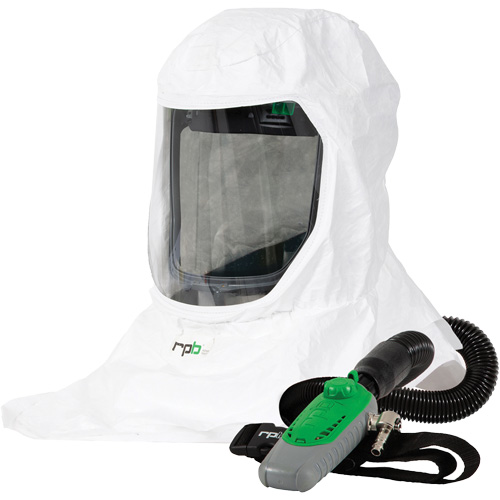 T-Link Respirator with Bump Cap, Breathing Tube & C40, Loose Fitting Hood & Faceshield Brunswick Fyr & Safety