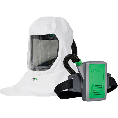 T-Link Respirator with Bump Cap, Breathing Tube, Belt-Mount & PX5 PAPR, Loose Fitting Hood & Faceshield, Lithium-Ion Battery Brunswick Fyr & Safety
