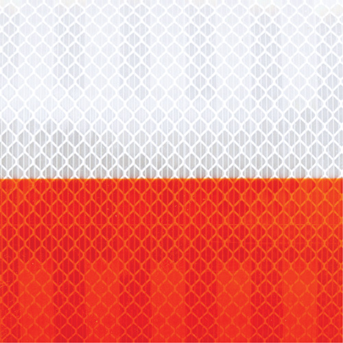 High Intensity Grade Flexible Work Zone Sheeting 382VHIP, 5" W x 150' L, Orange and White Brunswick Fyr & Safety