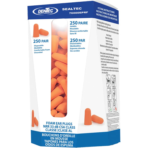 SEALTEC33 Disposable Foam Earplugs Refill, Bulk - Canister Brunswick Fyr & Safety