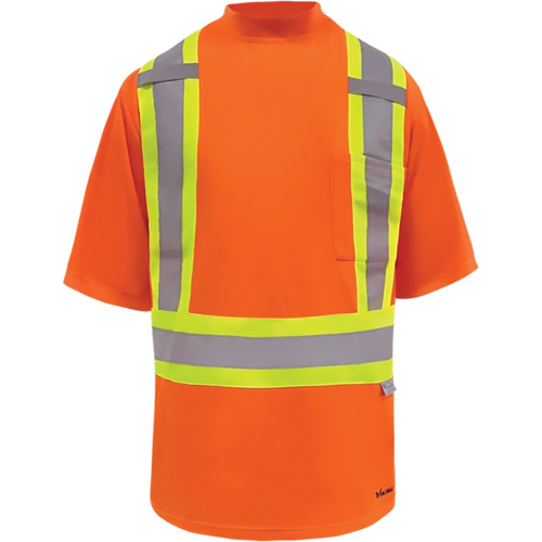 Viking&reg; Safety Bamboo Lined T-shirt, Polyester, X-Large, High Visibility Orange Brunswick Fyr & Safety