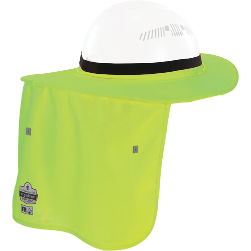 Chill-Its&reg; Lime Green FR Hard Hat Brim with Neck Shade Brunswick Fyr & Safety