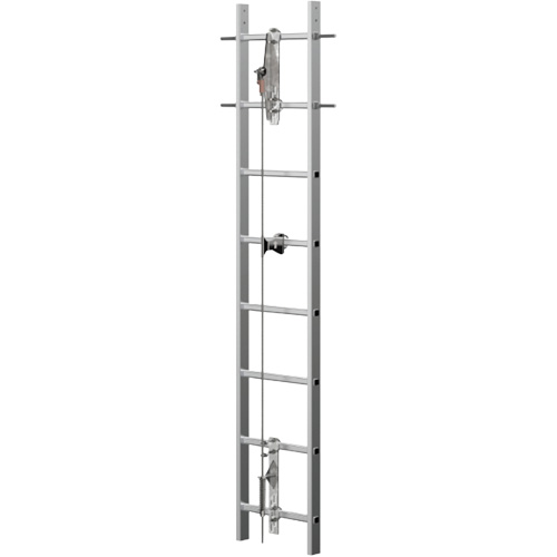 Syst&egrave;me antichute &agrave; c&acirc;ble pour &eacute;chelle verticale VI-Go, Acier inoxydable Brunswick Fyr & Safety