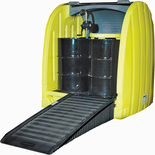 Drum Hardcover & Spillpallet, 65" L x 58" W x 69" H, 6000 lbs. Load Capacity Brunswick Fyr & Safety